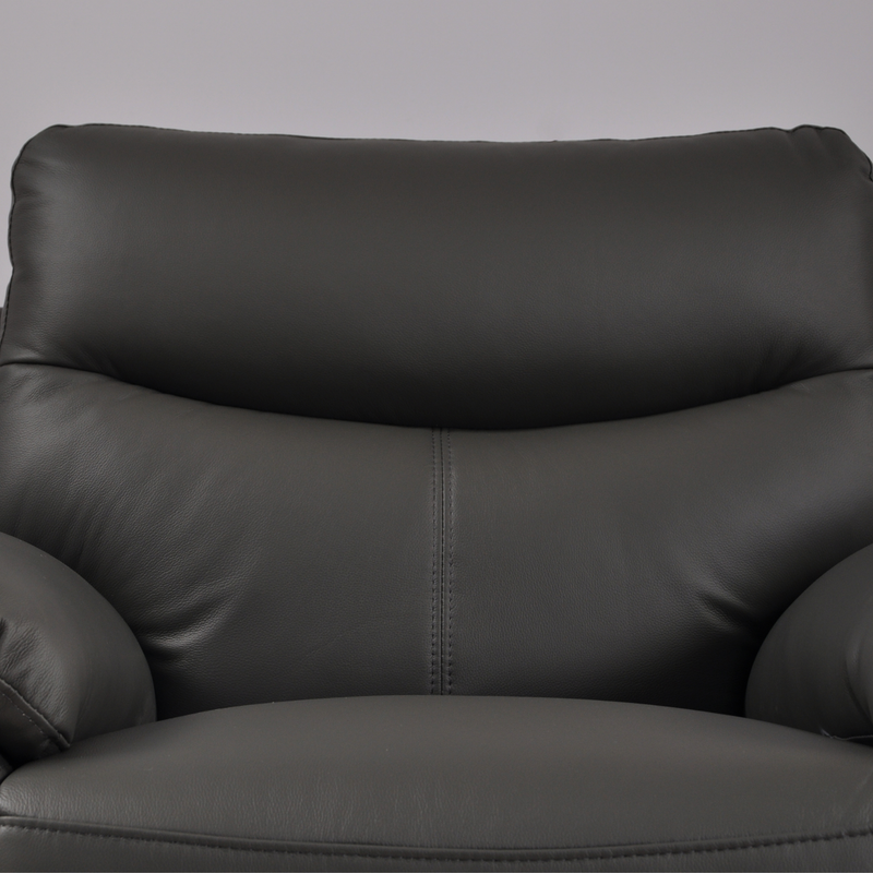 Vantage Grey 2-Seater Sofa closeup, front-facing, highlighting fabric texture and cushion details, modern and stylish seating