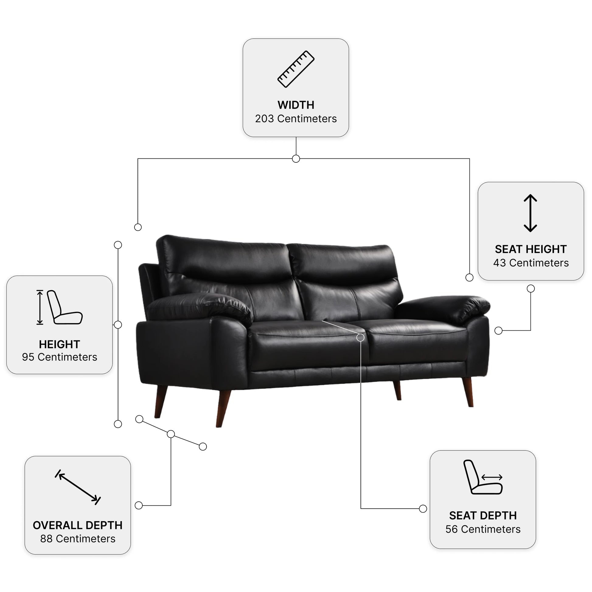 Vantage Genuine Leather Grey Armchair - Furniture Instore