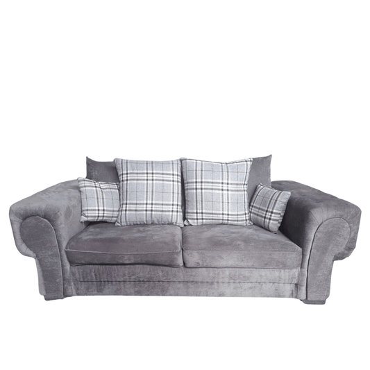 Outlet Verona Scatter Grey Fabric 3 Seater Sofa - Furniture Instore