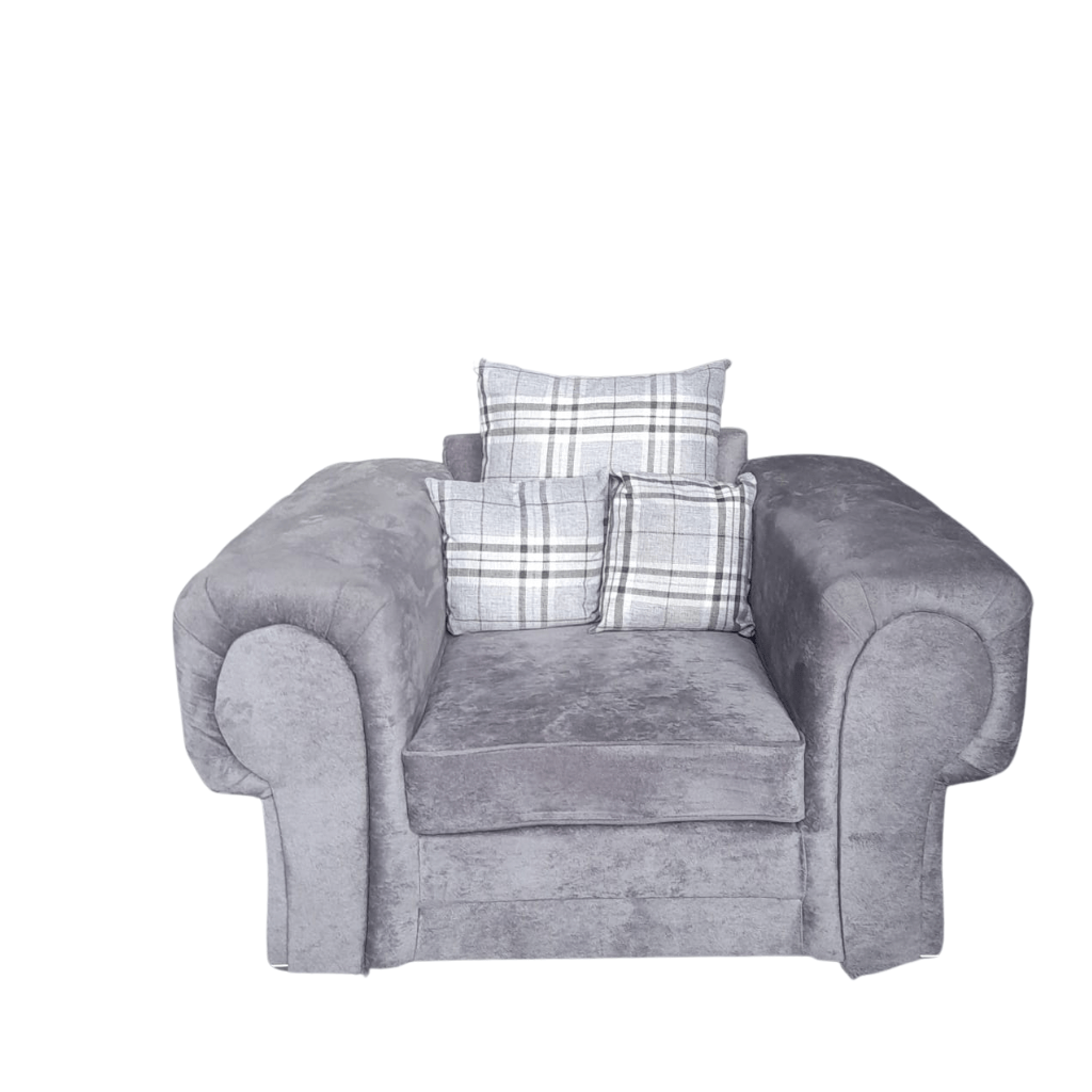 Outlet Verona Scatter Grey Fabric Armchair - Furniture Instore