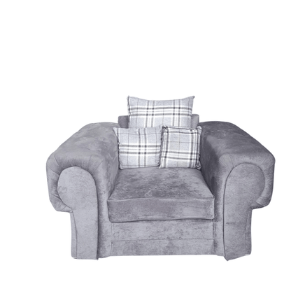 Outlet Verona Scatter Grey Fabric Armchair - Furniture Instore