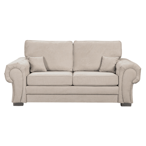 Verona High Back Cream Fabric 2 Seater Sofa