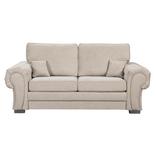 Verona High Back Cream Fabric 2 Seater Sofa