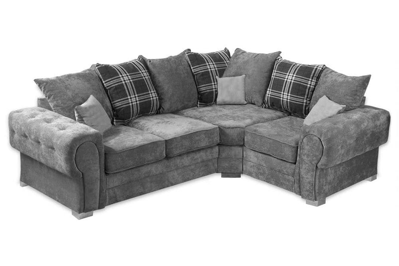 Verona Scatter Grey Fabric Right Corner Sofa - Furniture Instore