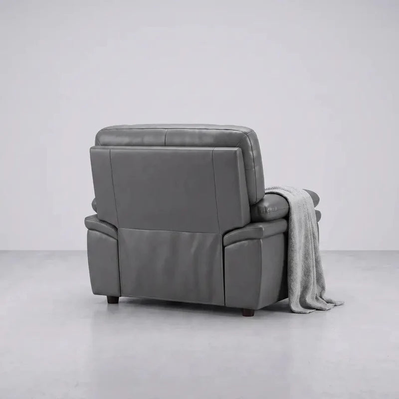 Verona Grey Leather 2+1 Seater Sofa Set