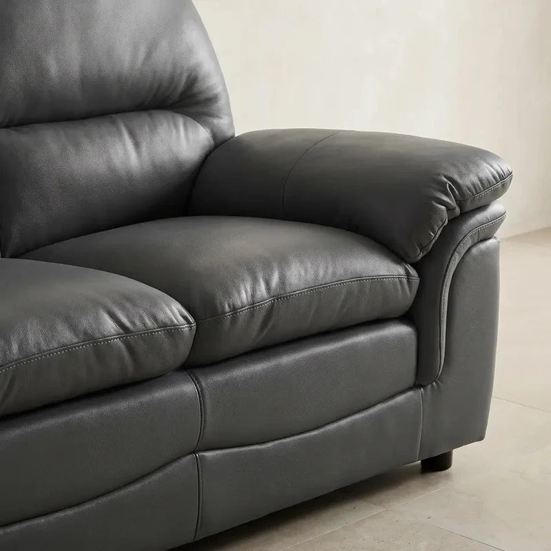Verona Grey Leather Stylish 3+2 Seater
