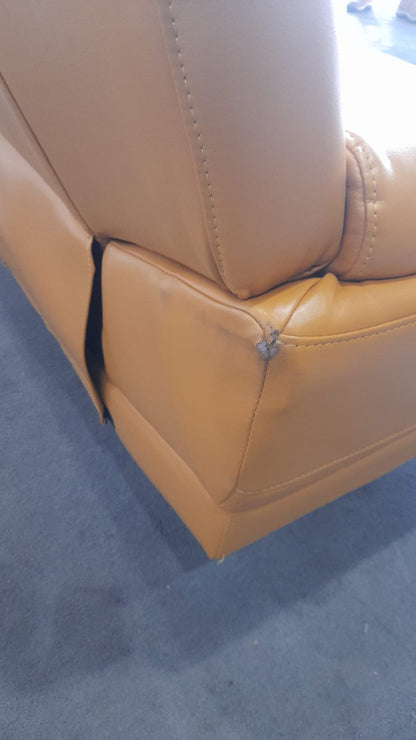 Outlet islington Mustard Leather 3 Seater Sofa