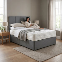 charcoal bed in a room setting