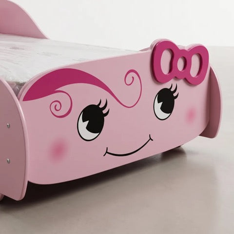 Pink Car Themed Single Bed