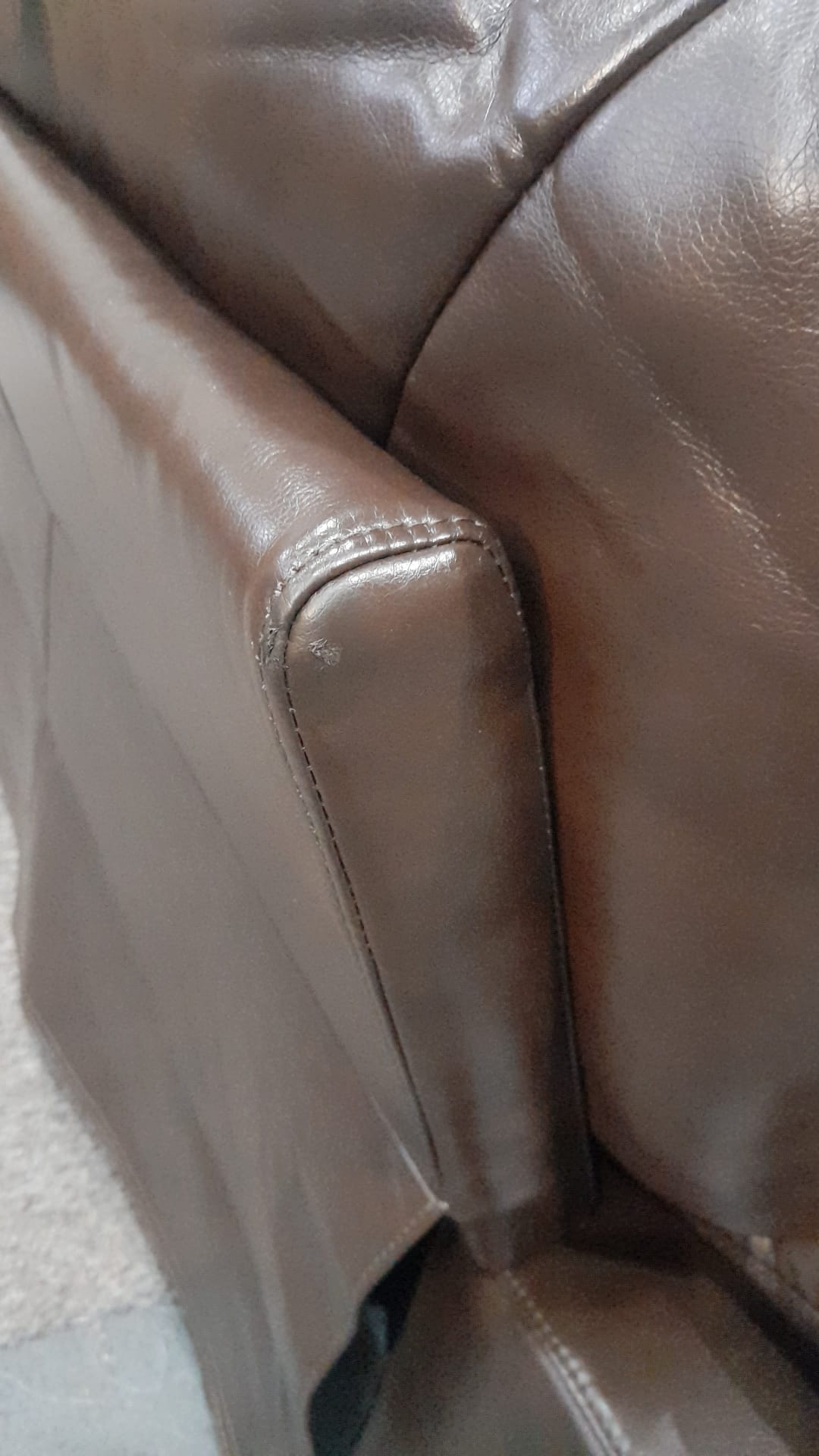 Outlet Verona Brown Leather  3 Seater Sofa
