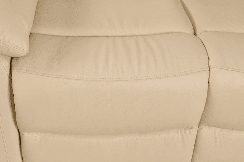 Amarien Genuine Leather Cream Electric Power Recliner 3+3 Seater Sofa Set