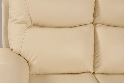 Amarien Genuine Leather Cream Electric Power Recliner 3+3 Seater Sofa Set