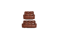 Amarien Genuine Leather Tan Electric Power Recliner 3+2 Seater Sofa Set