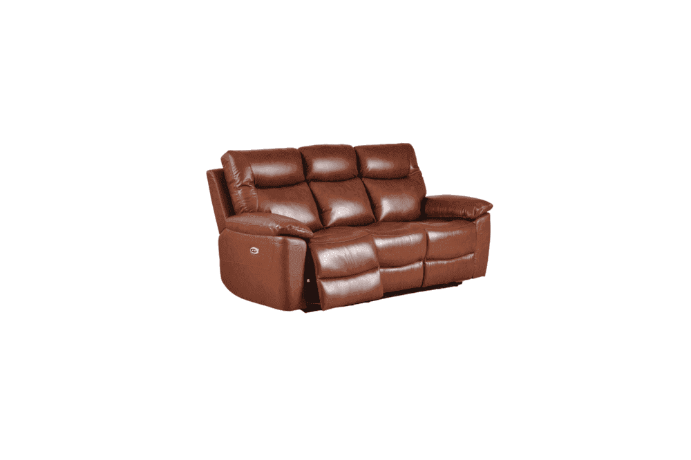 Amarien Genuine Leather Tan Electric Power Recliner 3+2 Seater Sofa Set