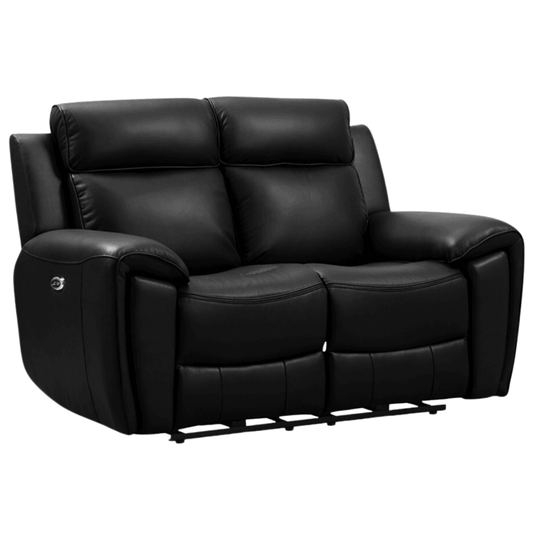 Annecy Genuine Leather Black Electric Power Recliner 2+2 Seater Sofa Set - Furniture Instore