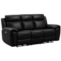 Annecy Genuine Leather Black Electric Power Recliner 3+2+1 Seater Sofa Set - Furniture Instore