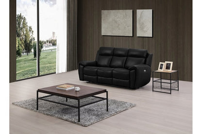 Annecy Genuine Leather Black Electric Power Recliner 3+1+1 Seater Sofa Set