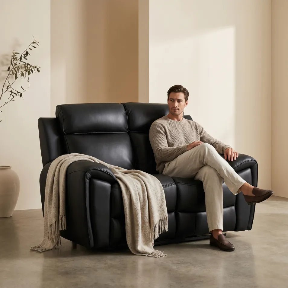 black-leather-electric-recliner-2-seater