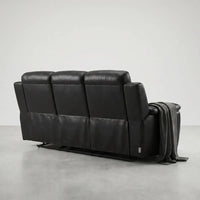 Annecy Leather Black Electric Recliner 3+1+1 Seater Sofa Set