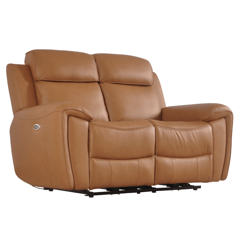 Annecy Genuine Leather Caramel Electric Power Recliner 2+1+1 Seater Sofa - Furniture Instore
