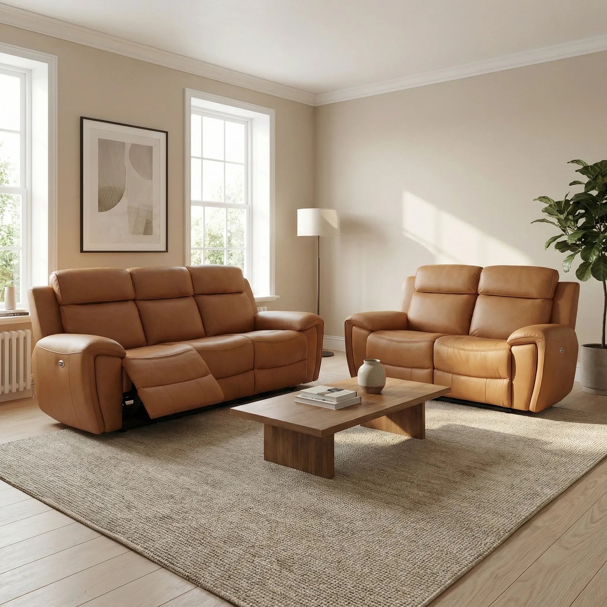 electric recliner sofa set leather