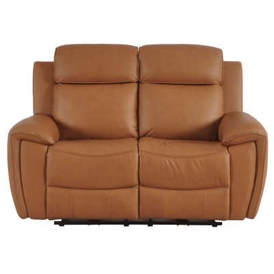 Annecy Genuine Leather Caramel Electric Power Recliner 2 Seater Sofa