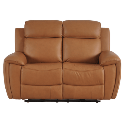 Brown leather sofa on a white background