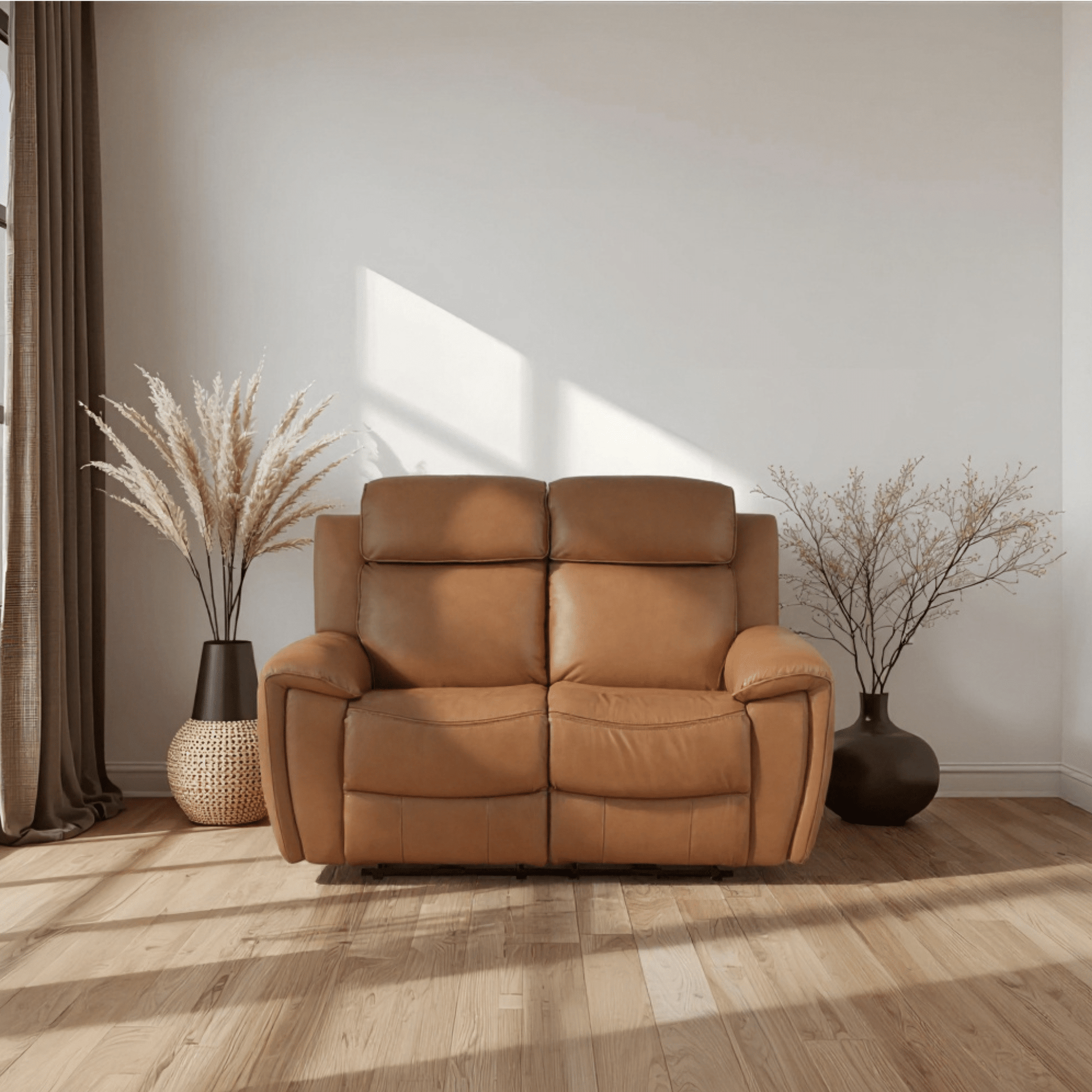 Annecy Genuine Leather Caramel Electric Power Recliner 3+2+1 Seater Sofa - Furniture Instore