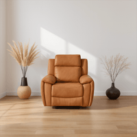 Annecy Genuine Leather Caramel Electric Power Recliner 3+2+1 Seater Sofa - Furniture Instore