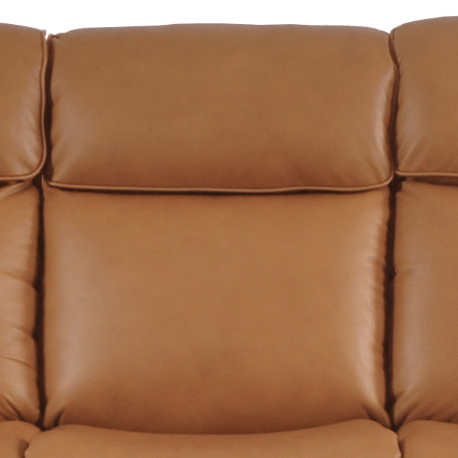 Brown leather sofa on a white background
