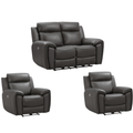 Annecy Leather Grey Electric Recliner 2+1+1 Seater Sofa Set