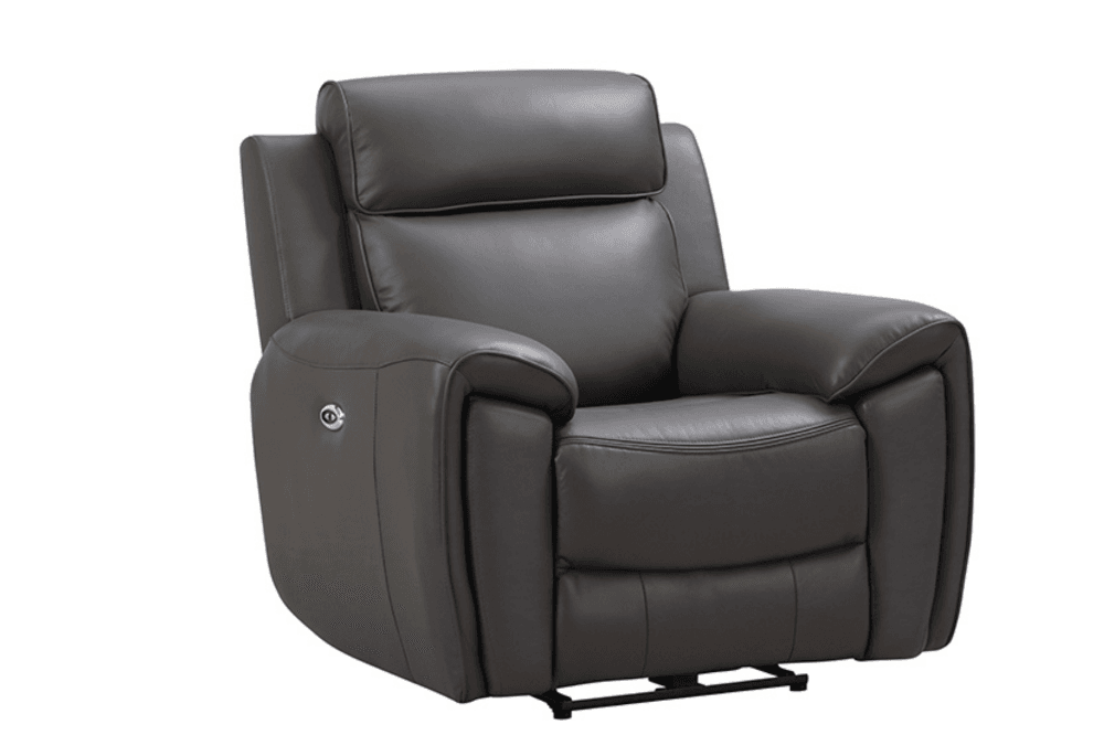 Annecy Genuine Leather Grey Electric Power Recliner 3+2+1 Seater Sofa Set