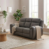 Annecy Genuine Leather Grey Electric Power Recliner 3 Seater - Furniture Instore