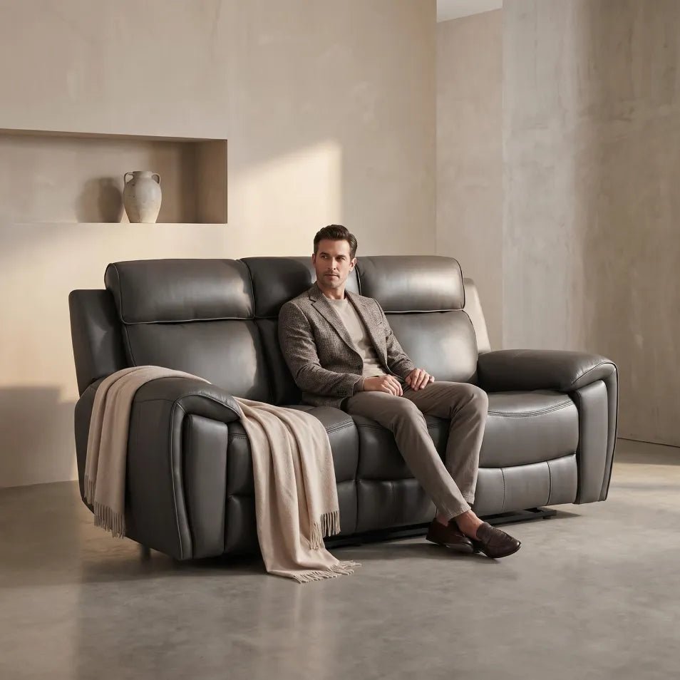 grey-leather-power-recliner-sofa