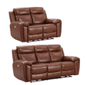Annecy Tan Leather Electric Recliner 3+2 Sofa Set