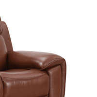 Brown leather recliner chair on a white background