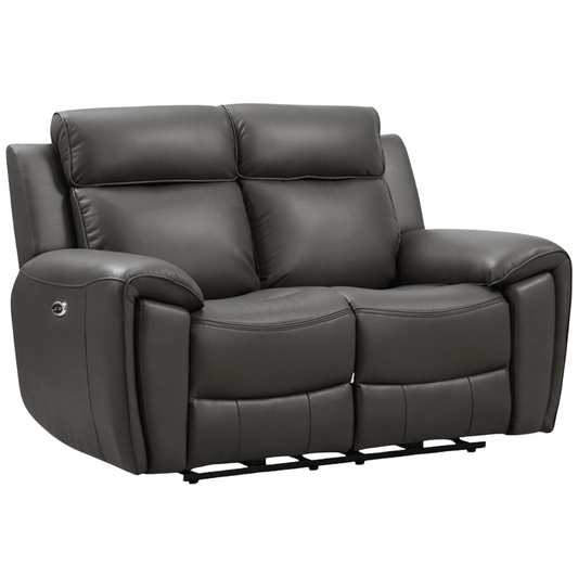 Annecy Genuine Leather Grey Electric Power Recliner 2+2 Seater Sofa Set - Furniture Instore
