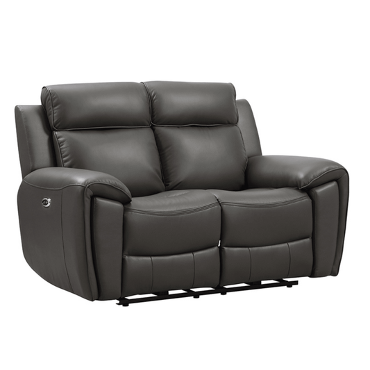 Gray recliner sofa on a white background
