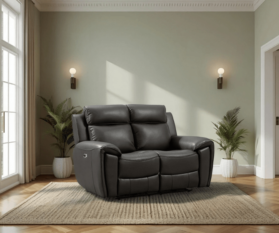 Annecy Genuine Leather Grey Electric Power Recliner 3+2+1 Seater Sofa Set - Furniture Instore