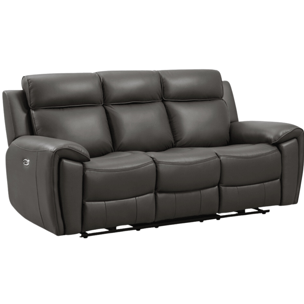 Annecy Genuine Leather Grey Electric Power Recliner 3+2+1 Seater Sofa Set - Furniture Instore