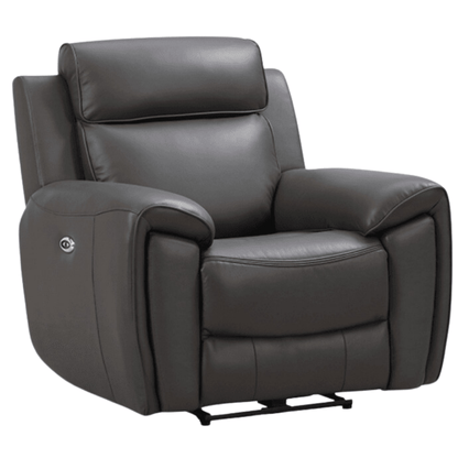 Annecy Genuine Leather Grey Electric Power Recliner 3+2+1 Seater Sofa Set - Furniture Instore