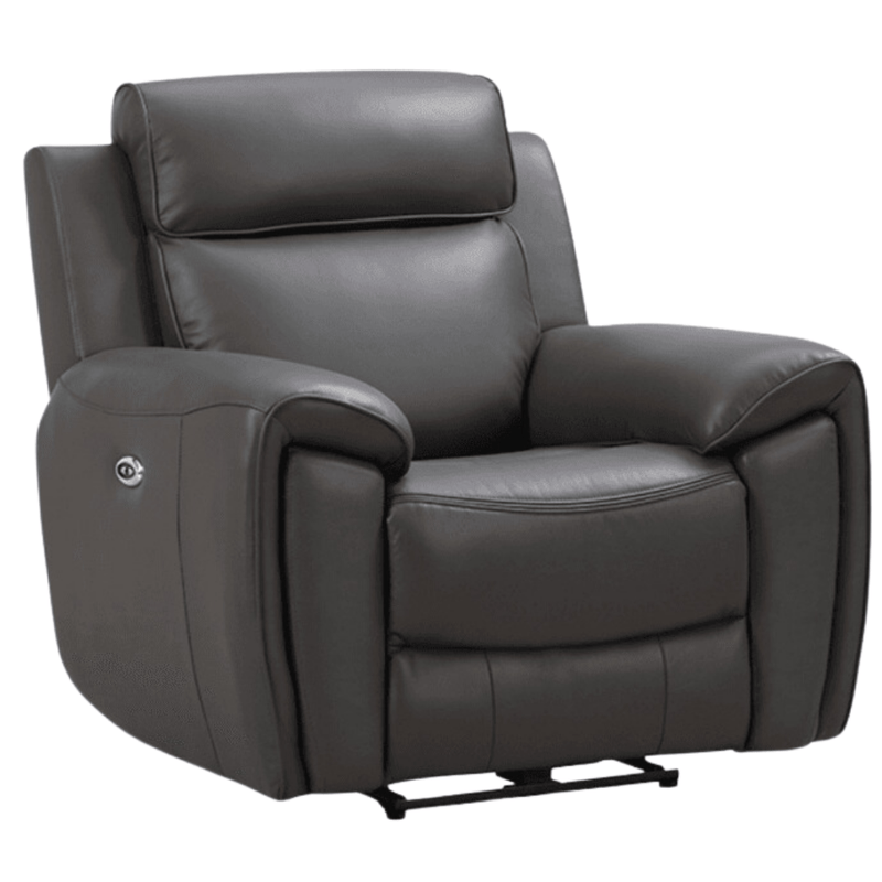 Annecy Genuine Leather Grey Electric Power Recliner 3+2+1 Seater Sofa Set - Furniture Instore