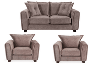 Somerford  Chocolate Fabric 2+1+1 Seater Sofa Set