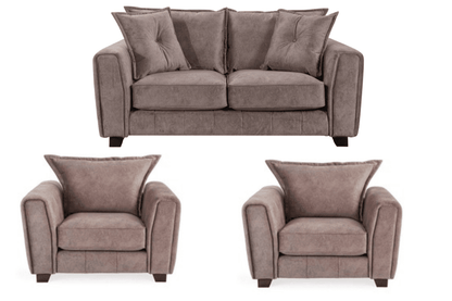 Somerford  Chocolate Fabric 2+1+1 Seater Sofa Set