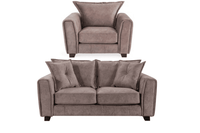 Somerford Chocolate Fabric 2+1 Seater Sofa  Set