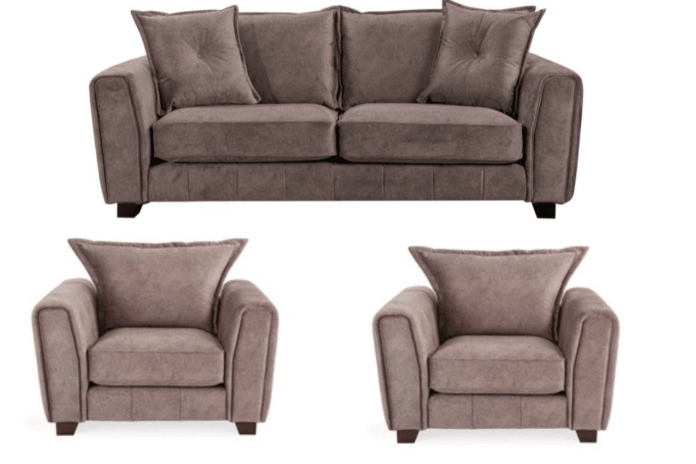 Somerford Chocolate Fabric 3+1+1 Seater Sofa Set