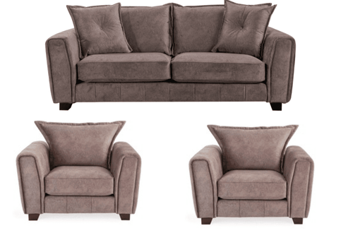 Somerford Chocolate Fabric 3+1+1 Seater Sofa Set