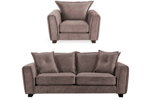 Somerford  Chocolate Fabric 3+1 Seater  Sofa Set