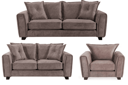 Somerford Chocolate Fabric 3+2+1 Seater Sofa Set