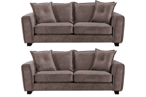 Somerford Chocolate Fabric 3+3 Sofa Set